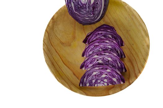 purple cabbage or red cabbage isolated on white background