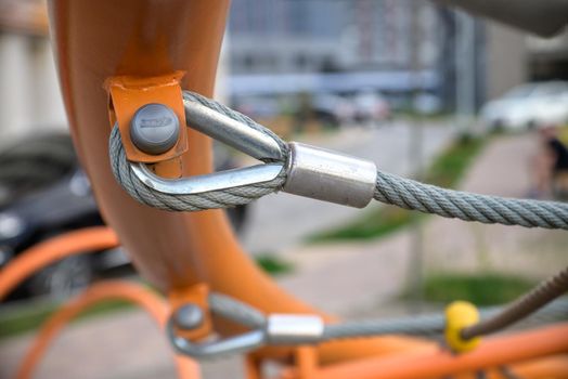 Technical design of the playground decoration. Close-up of the mountings.