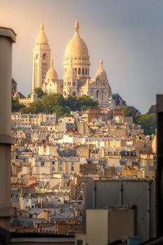 Sacre coeur basilica above Montmartre, Paris, France