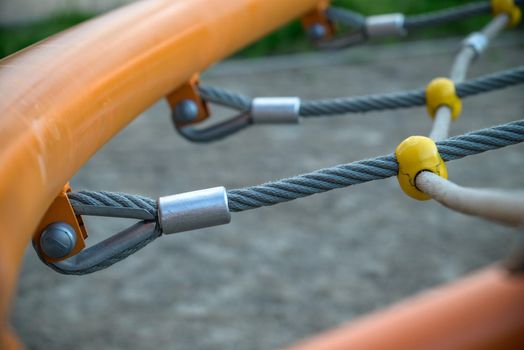 Technical design of the playground decoration. Close-up of the mountings.