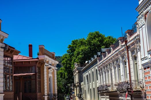 Architecture of oldest historical part of Tbilisi, capital city of Georgia