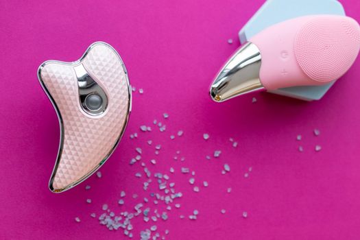 Electric Facial Spa Massager and Cleanser, Sonic Vibration, pink