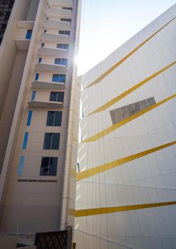 A Low Vantage Point to the high rise building, Looking up to the sky