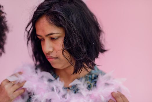 Young attractive south asian woman with happy cheerful smile