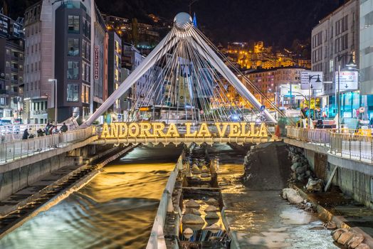 Andorra La Vella, Andorra : 2018 November 10 :  Cityscape of Andorra la Vella, Andorra