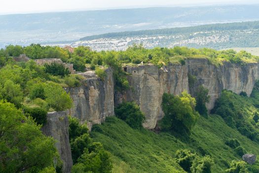 Bakhchisaray monastery town cave crimea assumption old tourism travel building, for religion nature from stone for city medieval, khan canyon. Outdoor jesus church,