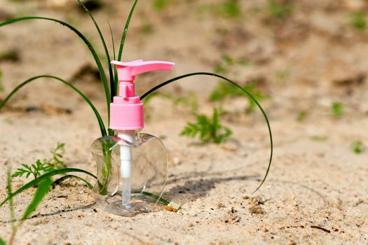 liquid that is blown or driven through the air in the form of tiny drops.