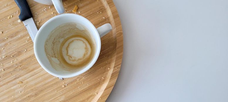 white cup of tasty and aromatic brazilian breakfast that can be used as a background