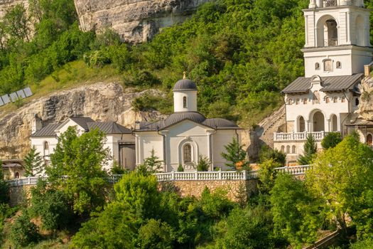 Ancient cave bakhchisaray chufut city road crimea medieval kale old, for landscape sky from architecture for travel kale, autumn landmark. View outdoors crimean,