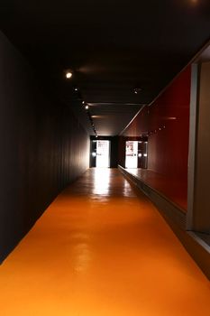 Cartagena, Murcia, Spain- July 18, 2022: Underground entrance to the museum called Augusteum with remains of temple in honor of Octavian Augustus