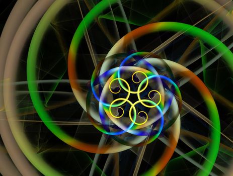 Imaginatory lush fractal texture image abstract background