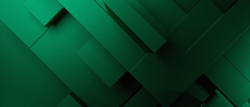 Abstract Creative 3D Cubes Three Dimensional Green Background 3D Render