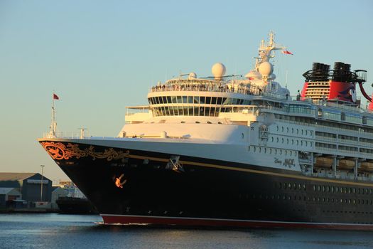 Velsen, the Netherlands - May, 25th 2017: Disney Magic on North Sea Canal.