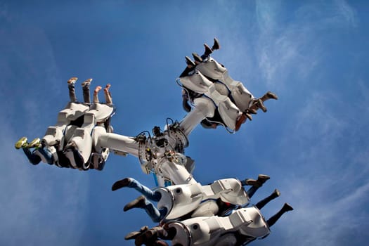 Ride and teens in a French fairground