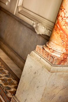 Marble hall of a stylish French mansion