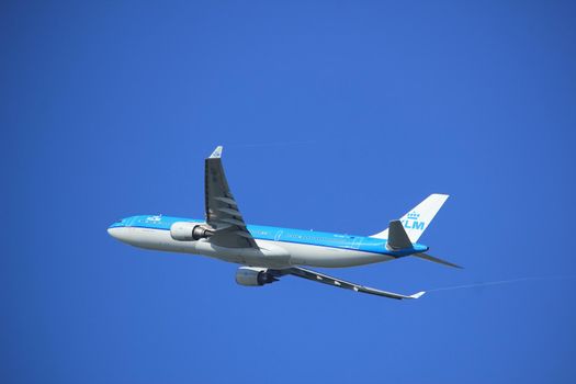 Amsterdam the Netherlands - September 23rd 2017: PH-AKE KLM Royal Dutch Airlines Airbus A330 takeoff from Kaagbaan runway, Amsterdam Airport Schiphol