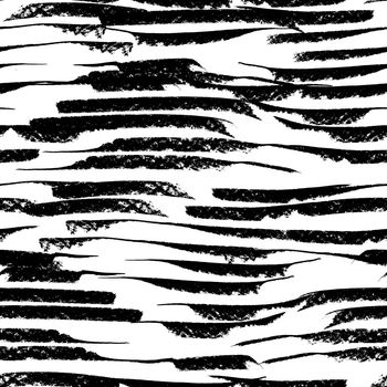 Grunge strips seamless pattern. Abstract texture hand drawn with a ink brush strokes. Monochrome background in a simple style for print on textiles, paper, Wallpaper, t-shirts