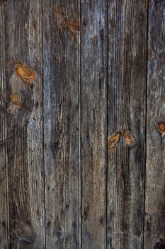 Old wooden planks nailed to a door