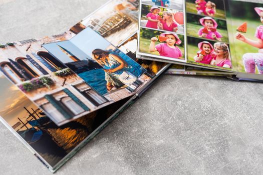 Looking Look At Family Photo Album. Memory Book.