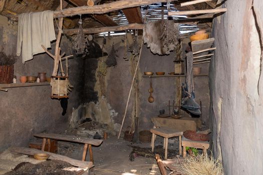 Modra, Czech Republic - July 16. 2022. Interior furnishings of an Old Slavonic shoemaker