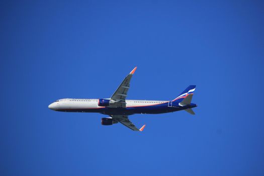 Amsterdam the Netherlands - September 23rd 2017: VP-BFK Aeroflot - Russian Airlines Airbus A321-200 takeoff from Kaagbaan runway, Amsterdam Airport Schiphol