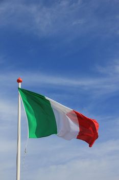 Italian Flag in red, white and green