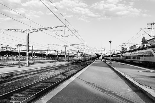 Train at Bucharest North Railway Station (Gara de Nord Bucharest) Romania, 2022