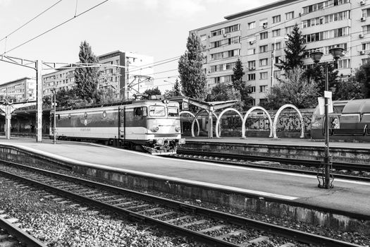 Train at Bucharest North Railway Station (Gara de Nord Bucharest) Romania, 2022