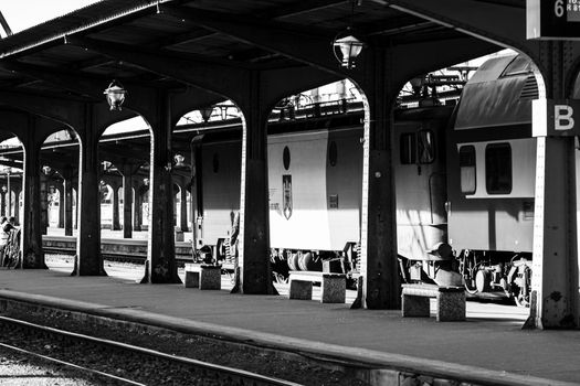 Train at Bucharest North Railway Station (Gara de Nord Bucharest) Romania, 2022