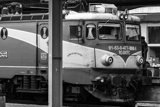 Train at Bucharest North Railway Station (Gara de Nord Bucharest) Romania, 2022