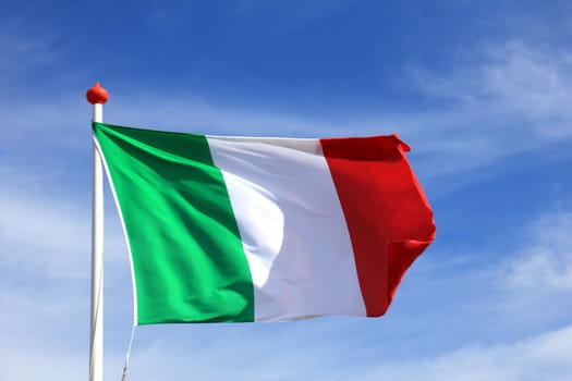 Italian Flag in red, white and green