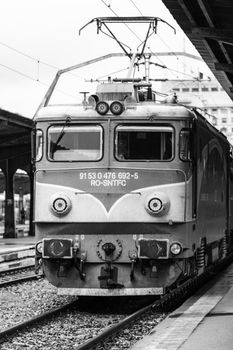 Train at Bucharest North Railway Station (Gara de Nord Bucharest) Romania, 2022