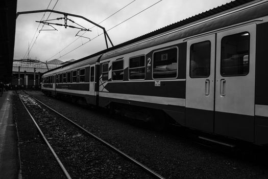 Train at Bucharest North Railway Station (Gara de Nord Bucharest) Romania, 2022