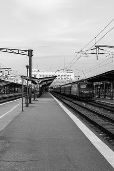 Train at Bucharest North Railway Station (Gara de Nord Bucharest) Romania, 2022