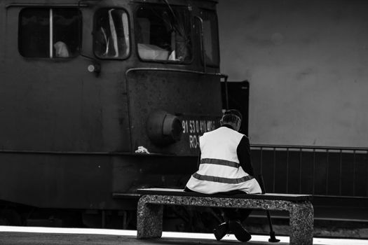 Train at Bucharest North Railway Station (Gara de Nord Bucharest) Romania, 2022