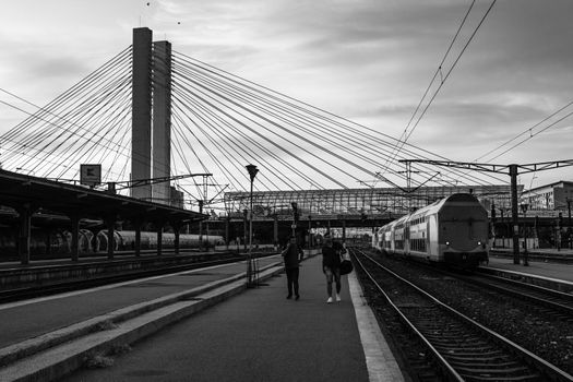 Train at Bucharest North Railway Station (Gara de Nord Bucharest) Romania, 2022