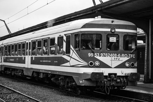 Train at Bucharest North Railway Station (Gara de Nord Bucharest) Romania, 2022