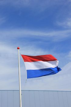 Flag of the Netherlands in red, white and blue