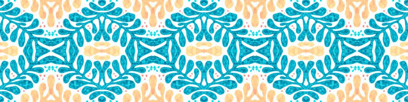 Spanish tile design. Seamless talavera ceramic. Watercolor portugal ornament. Spanish pattern. Moroccan traditional print. Retro portuguese or azulejo mosaic background. Floral spanish pattern.