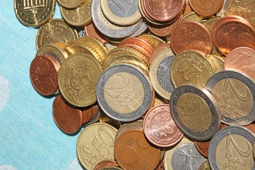Euro coins close up background financial modern high quality big size prints