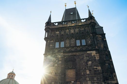 Old town bridge tower on Charles Bridge - Karluv Most. Prague, Czech Republic. High quality photo