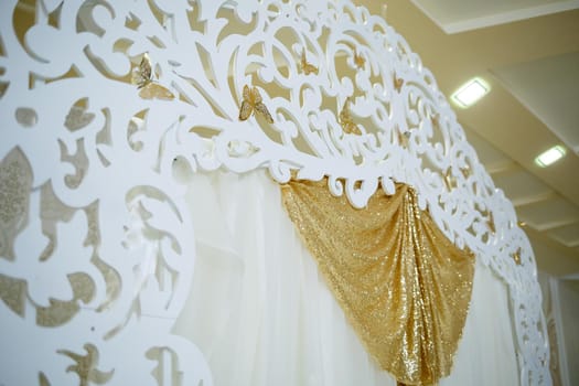 Wedding beautiful arch for the wedding ceremony of the newlyweds