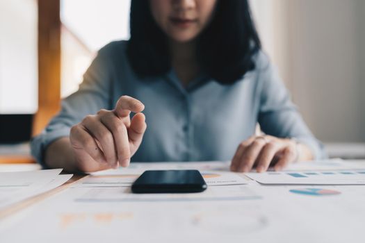 Young business woman completes KYC using an online banking program in order to open a digital savings account. The definition of cyber security