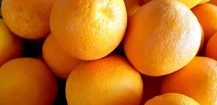 group of fresh orange fruits, tangerine good as background top view