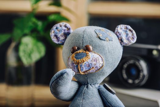 Details of Handmade Stuffed Bear Toy