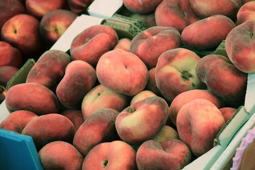 Fresh wild Peaches on a local market