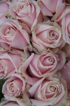 Pale pink roses in a floral wedding arrangement