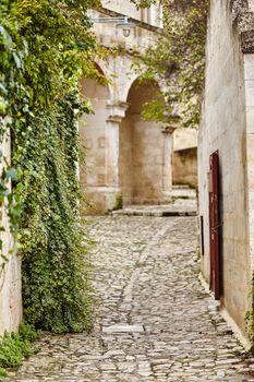 Exciting panorama of the ancient town of Matera - european capital of culture in 2019, Sassi district, southern Italy. characteristic houses of an old stone city, Unesco heritage site.