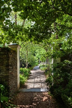 Entrance and trellis of a park in the West of France