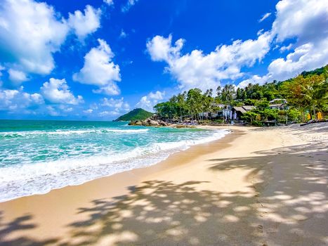 Aerial view of Thong Nai Pan Beach in Koh Phangan, Thailand, south east asia